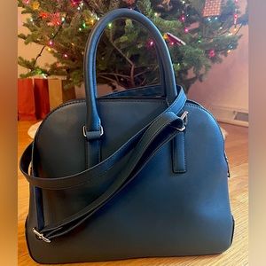 Blue Purse with Straps and Handle